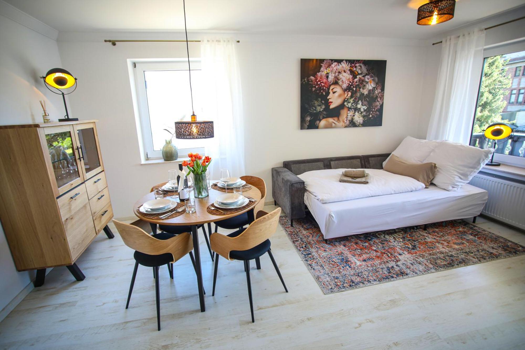 Zentral - Gemuetlich - Kueche - Balkon - Garage Apartman Bad Lippspringe Kültér fotó